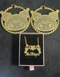 Custom Character Name Necklace & Hoops Set