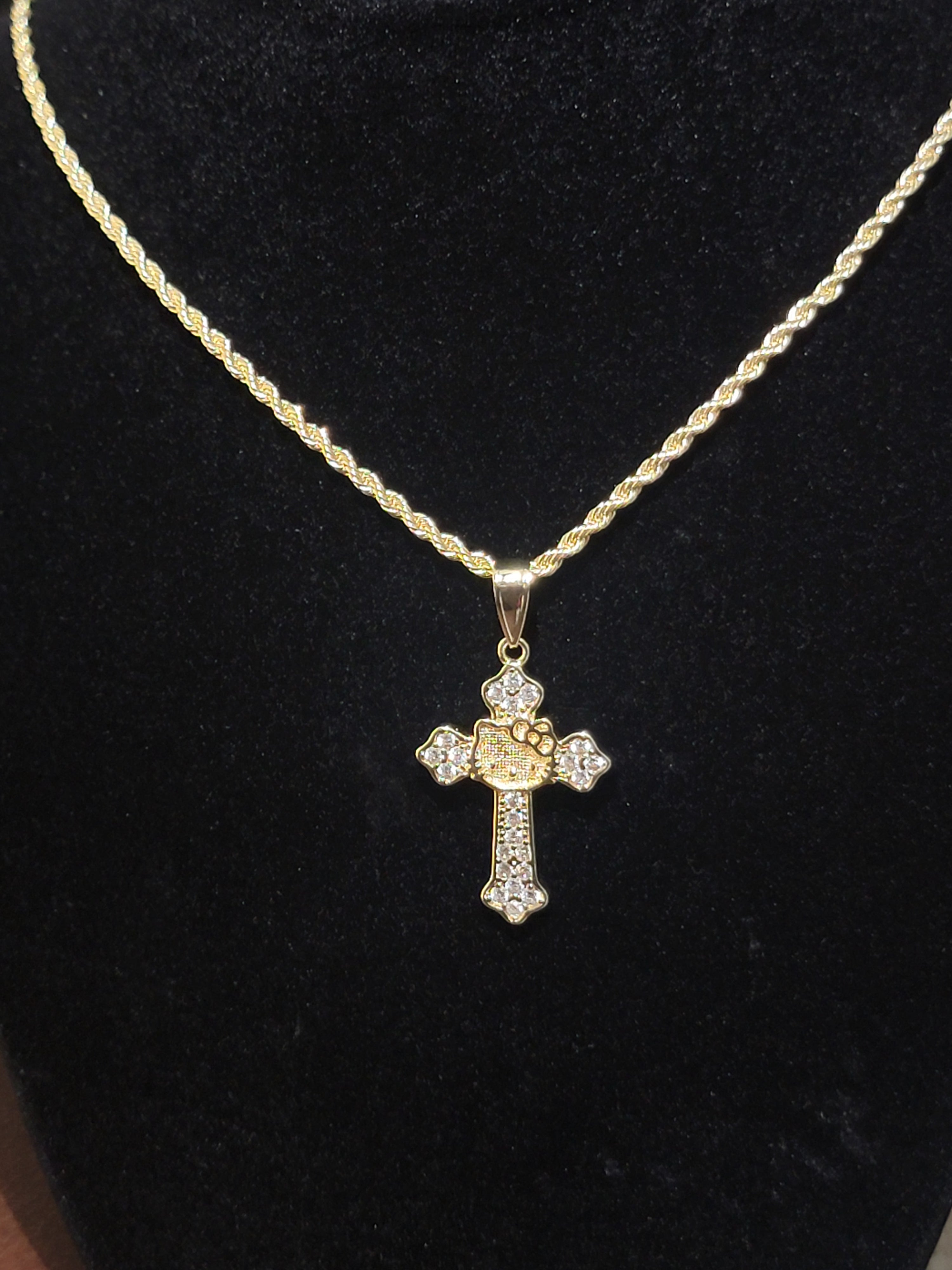Hk cross necklace