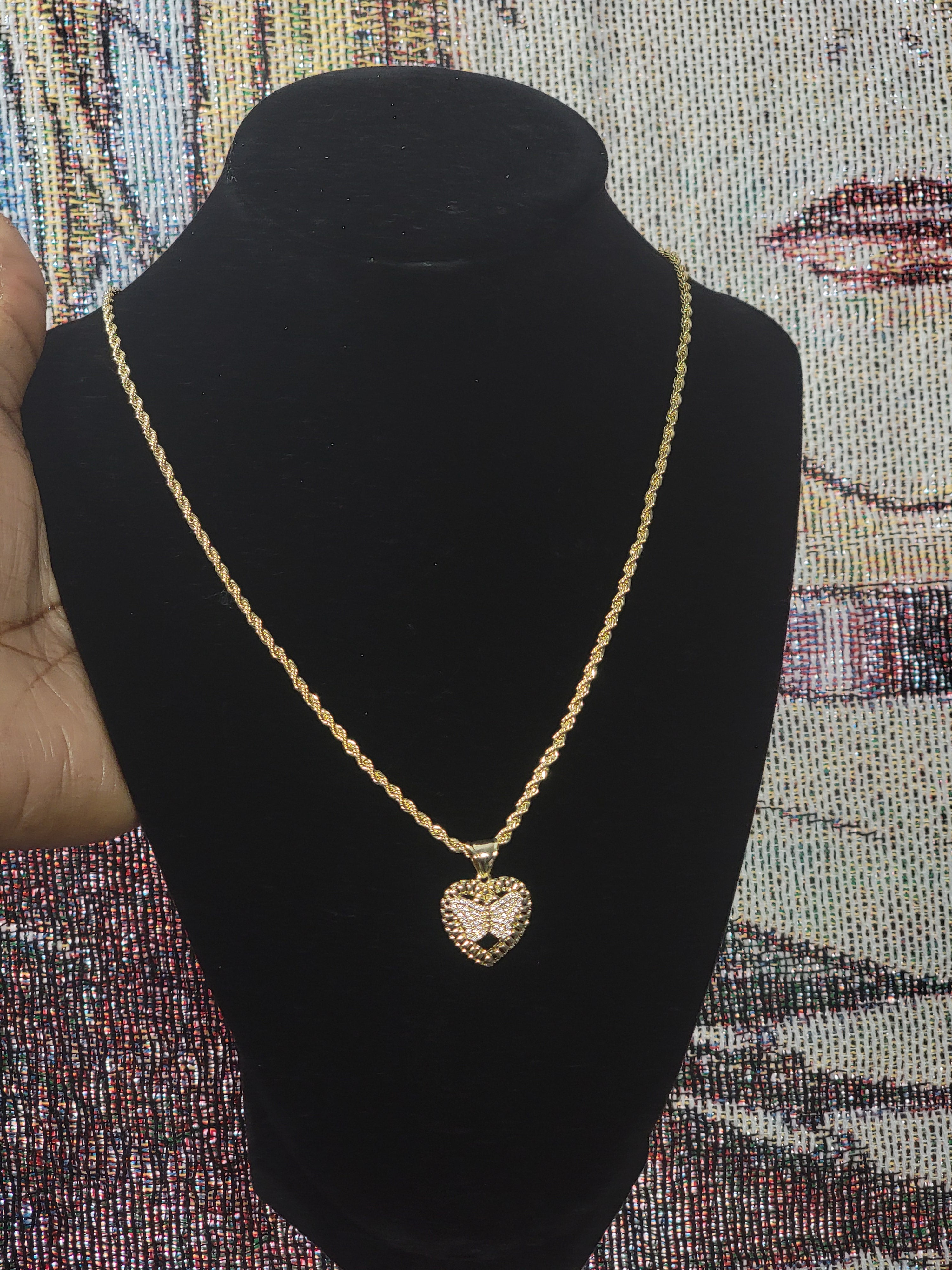 Butterfly heart chain