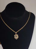 Heart crown necklace