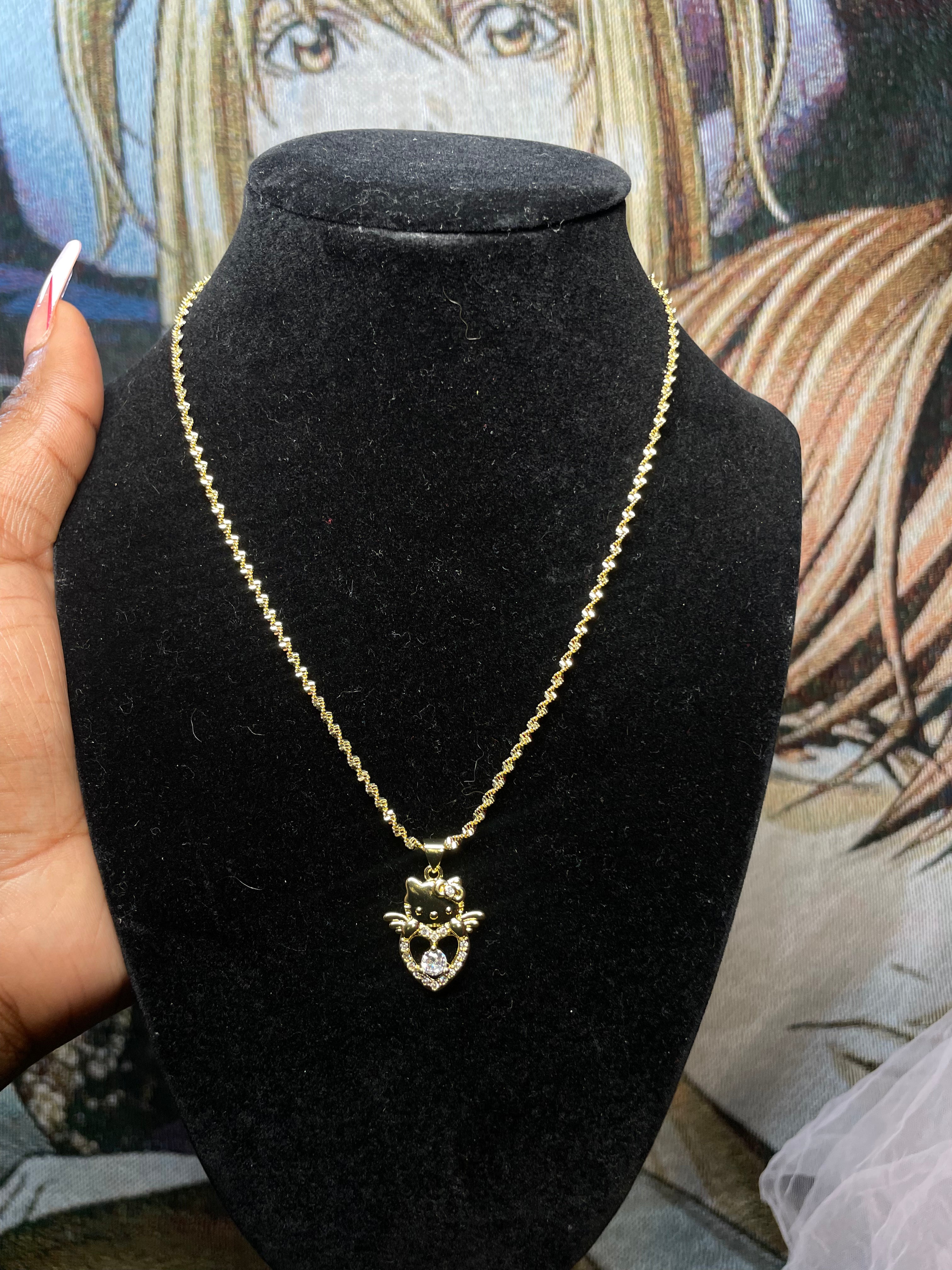 HK angel necklace